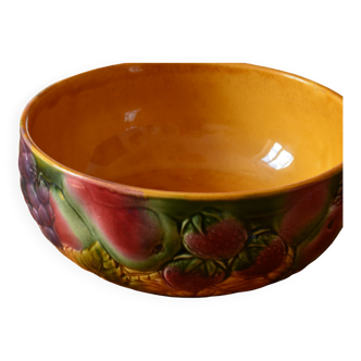 Salad bowl in slip from Sarreguemines
