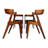 Chaises à manger vintage danoises par Kai Kristiansen pour Schou Andersens MøbelFabrik
