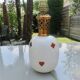 Porcelain lamp Rivière Letort, Saint Méen Le Grand "playing cards"