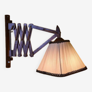 Dutch Wooden Hinge Wall Lamp, from the 1960s