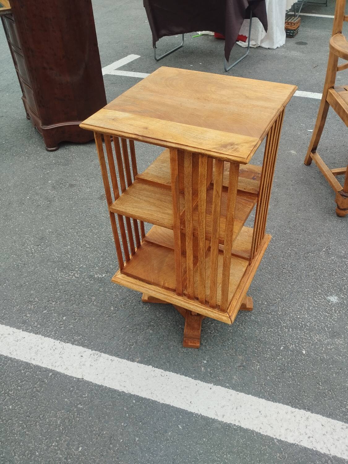 Beautiful antique vintage revolving bookcase