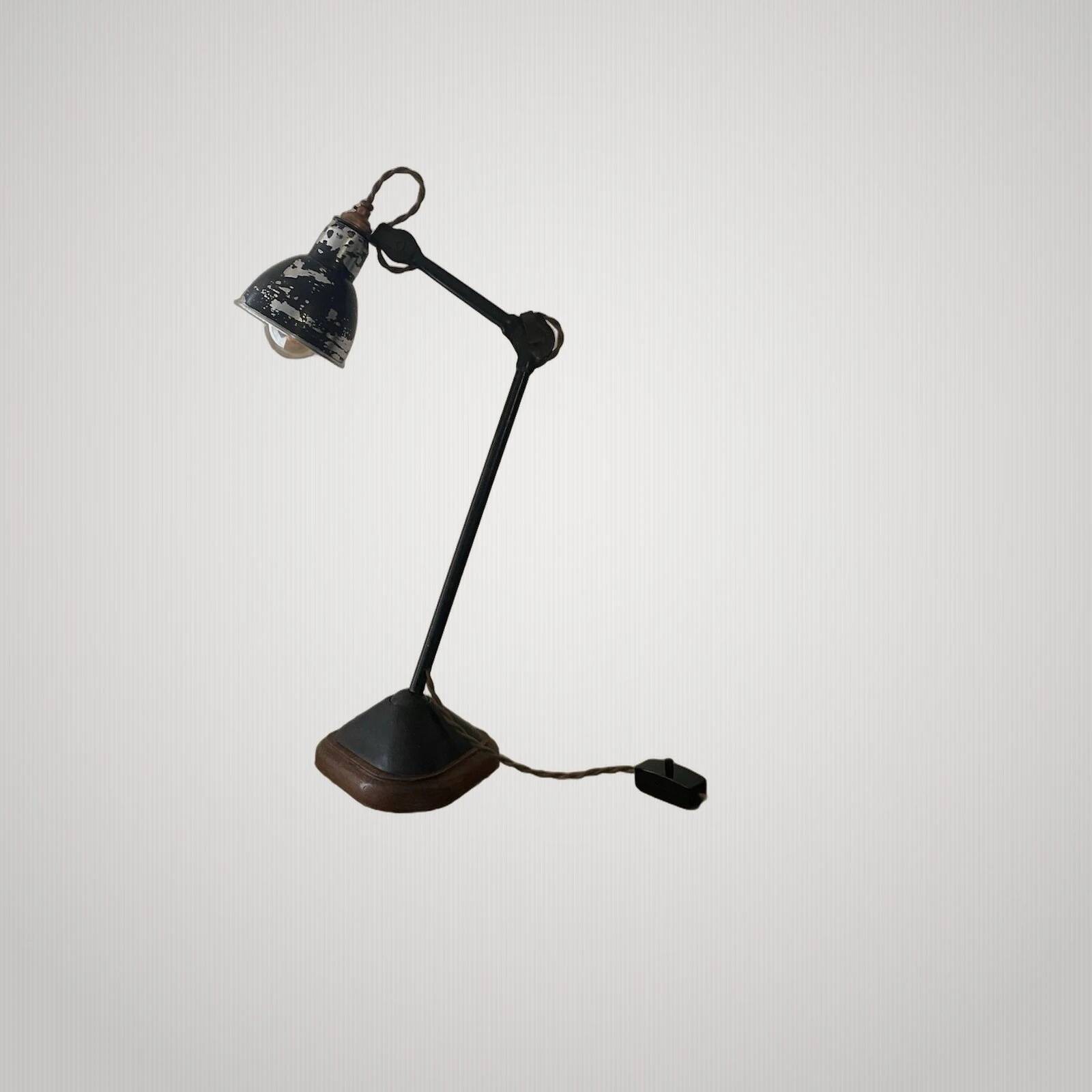 Patented adjustable lamp sgdg "n206 / n1056" "small model" aluminium