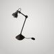 Patented adjustable lamp sgdg "n206 / n1056" "small model" aluminium