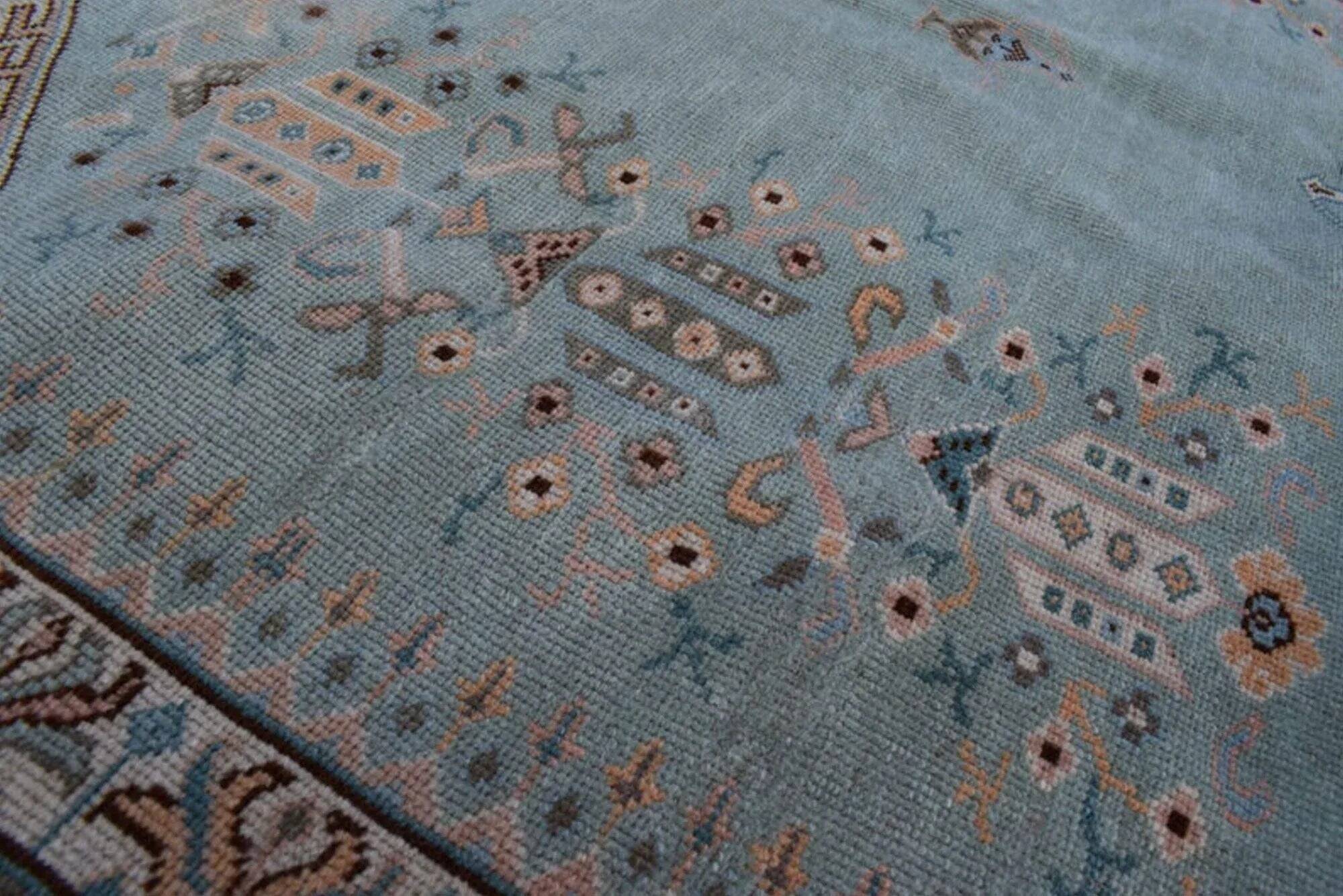 Vintage Turkish Oushak rug 186x264 cm