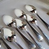 12 large silver-plated metal table spoons by Guildart