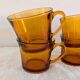 8 amber cups – golden light of the 70s