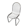 Chaise filaire design années 70 chromée