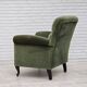 1950s, Danish highback relax armchair, furniture velour, beech wood.