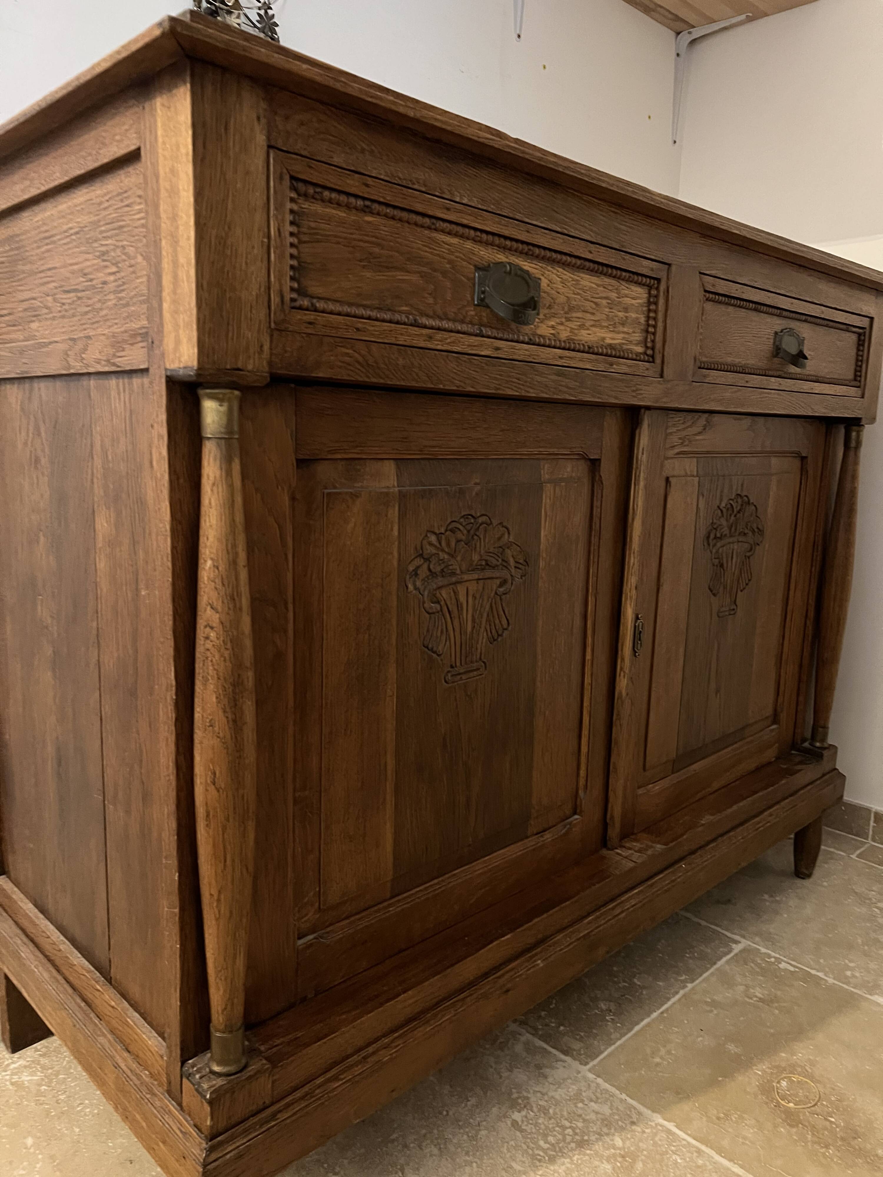Buffet 18th century louis xiii magnificent wooden storage cabinet