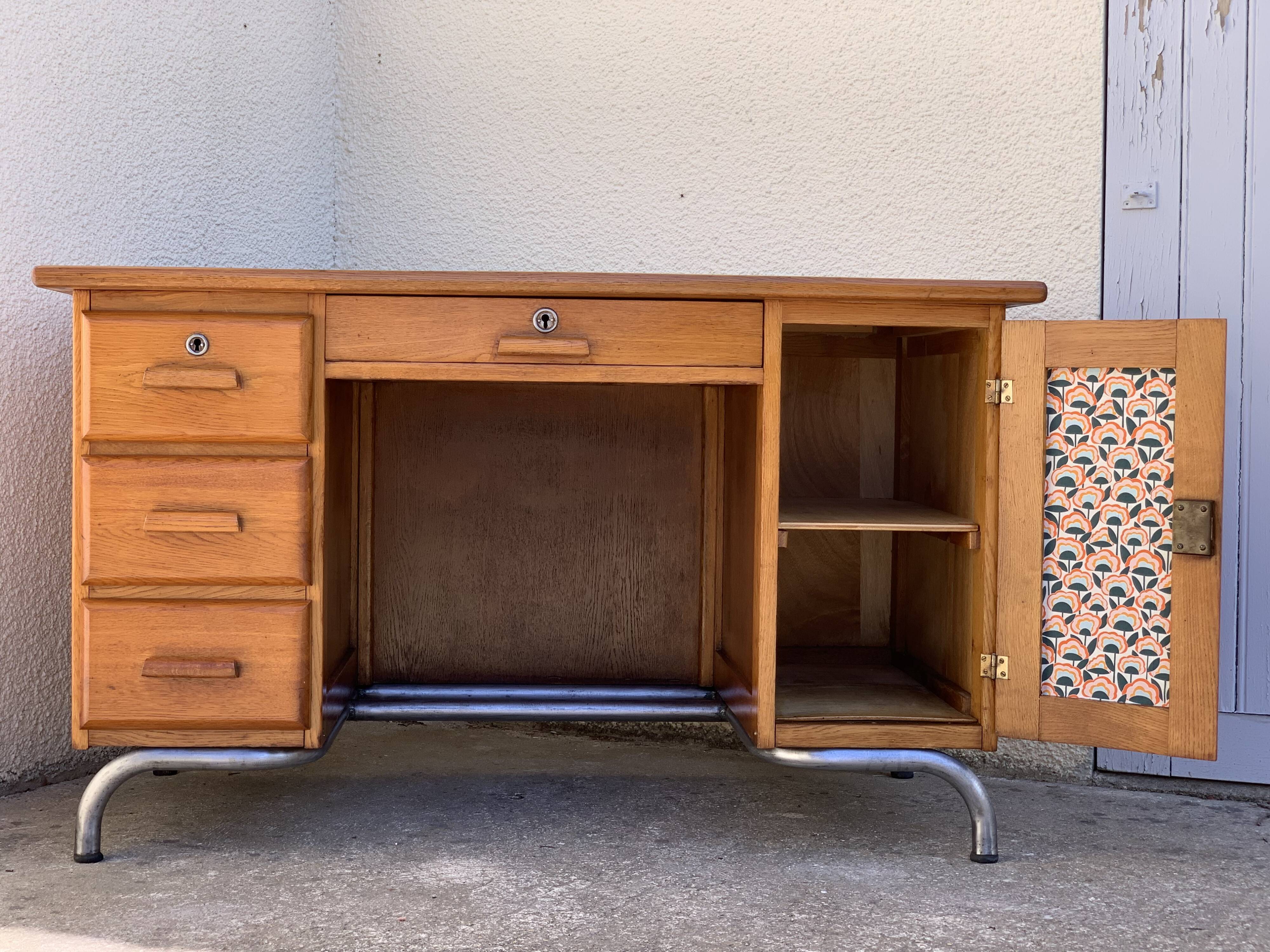 Office schoolmaster 1950 solid oak