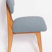 Mid-century butterfly dining chair, grey bouclé, Europe, 1960s