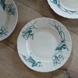10 antique ironstone dinner plates