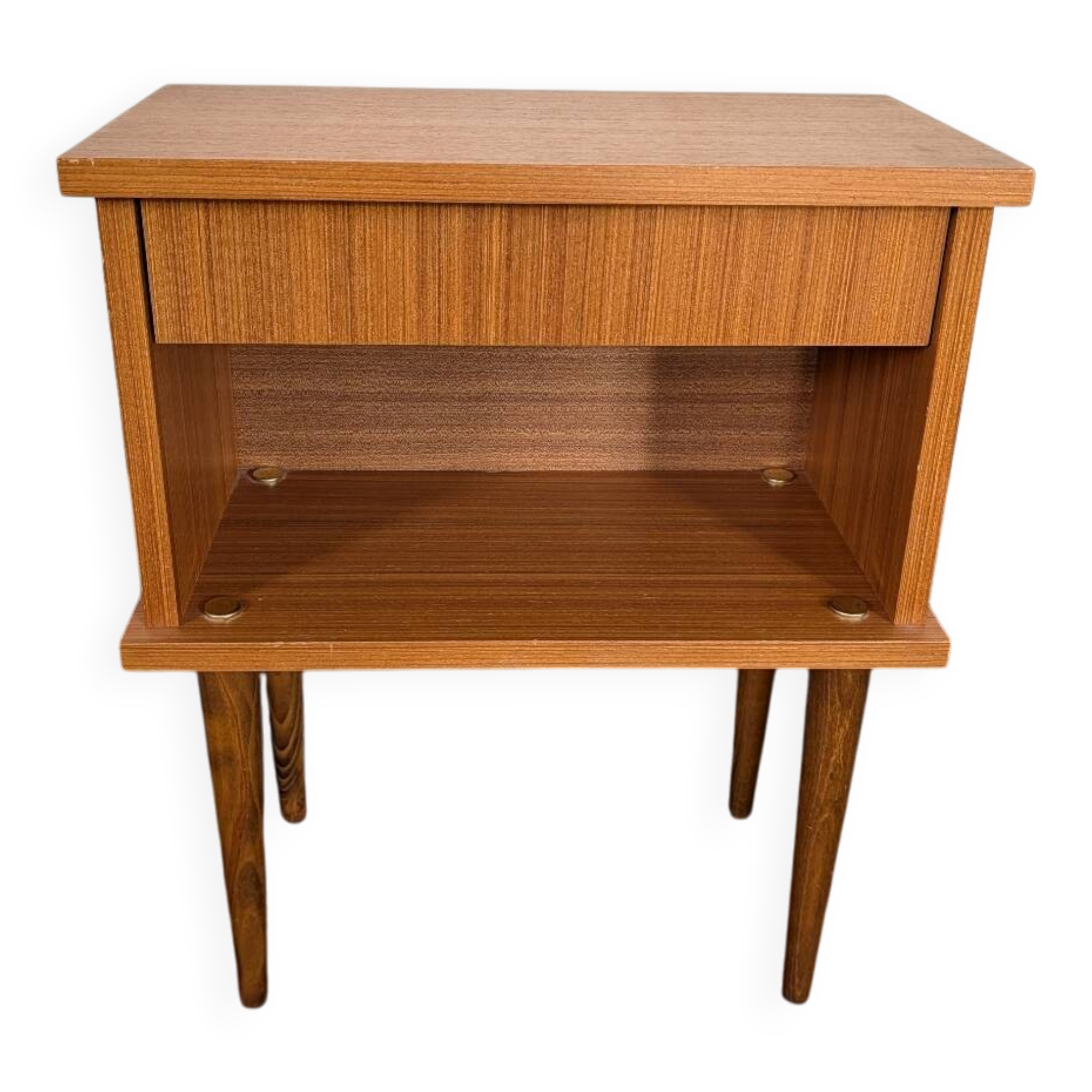 70s Scandi Icon: Architectural & Functional Nightstand