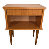 70s Scandi Icon: Architectural & Functional Nightstand