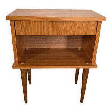 70s Scandi Icon: Architectural & Functional Nightstand