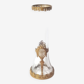 Napoleon iii crystal vase with gilt bronze mounts