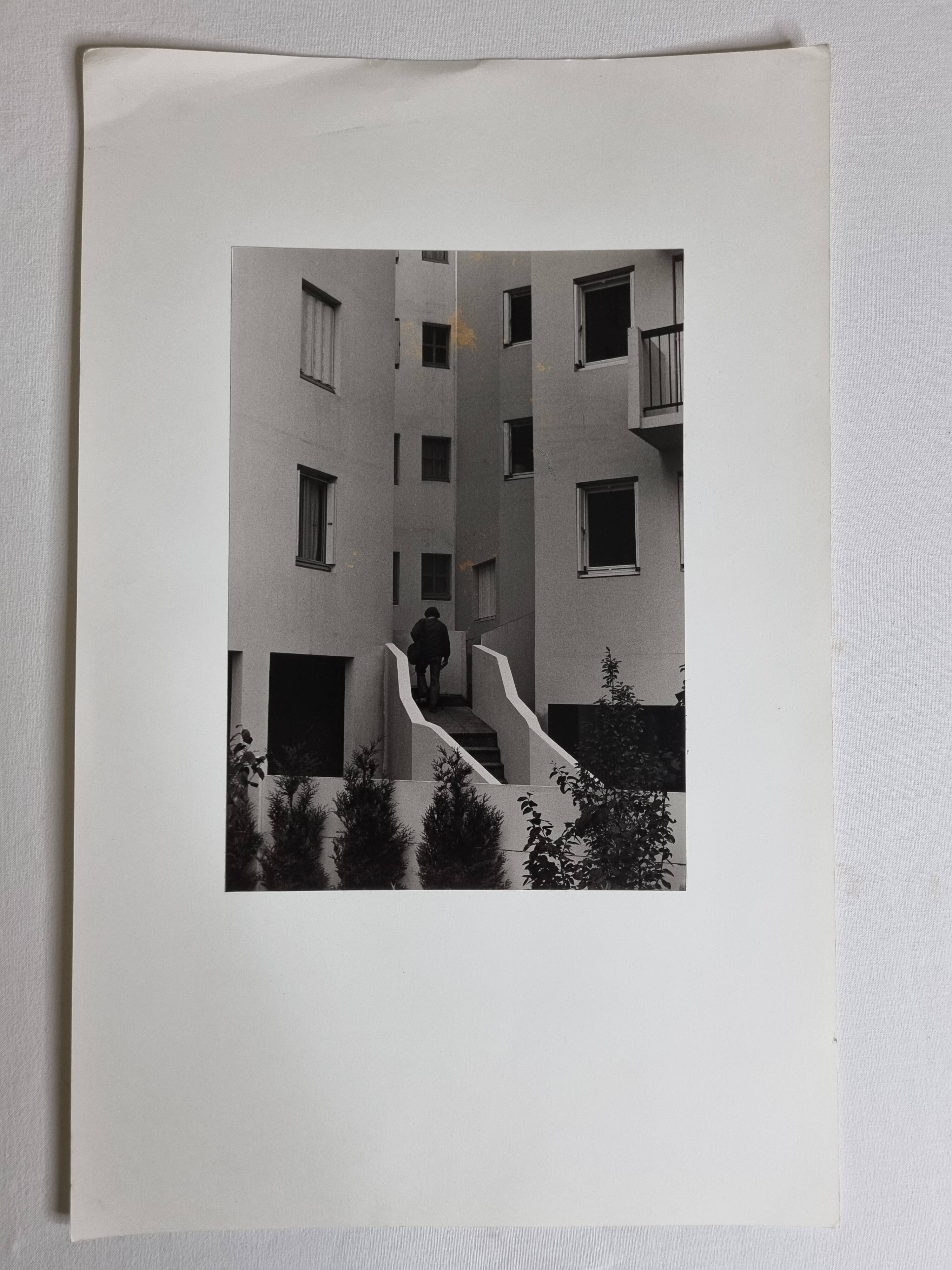 Art photography, town planning, architecture, vintage silver print, 1960s