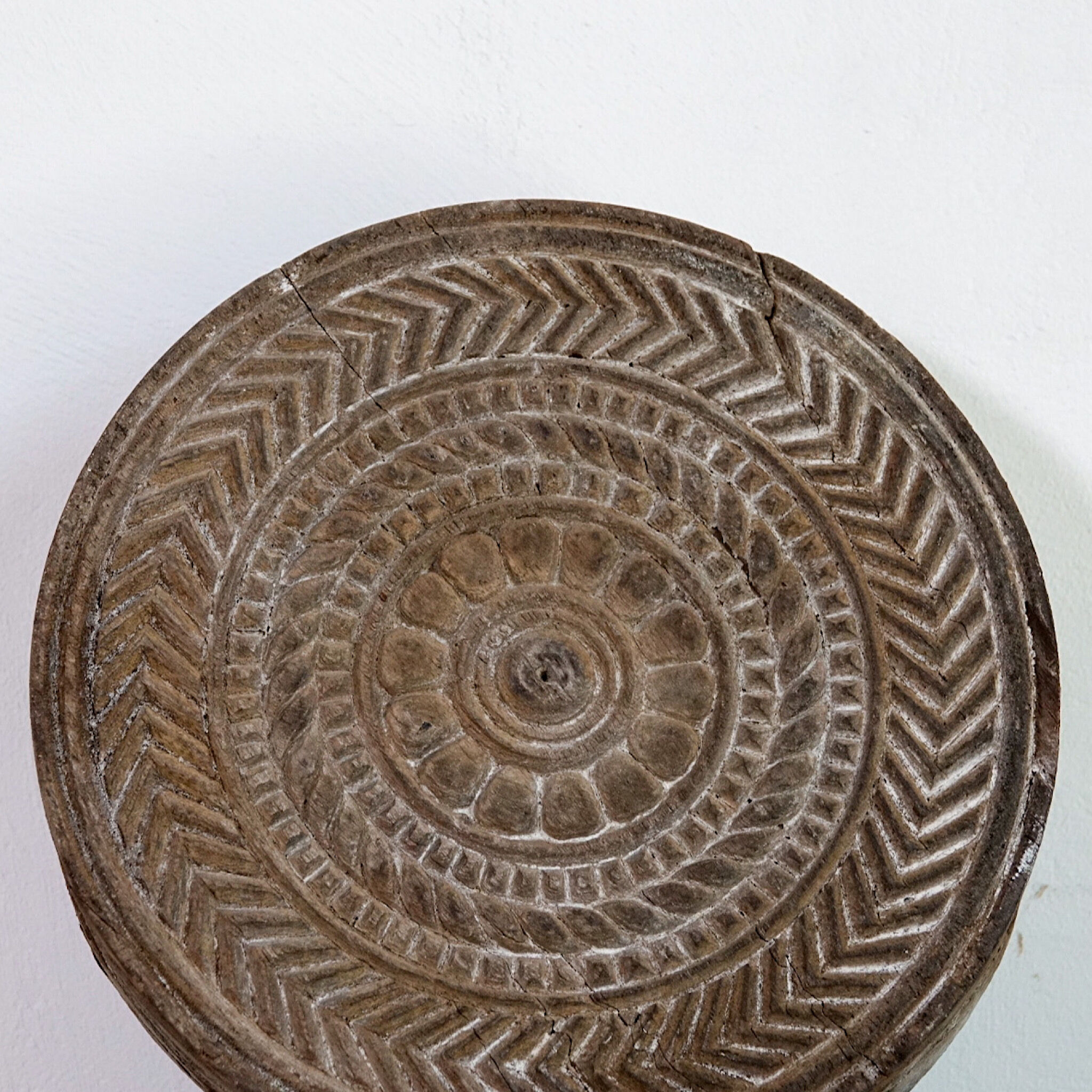 Carved wooden chapatis board