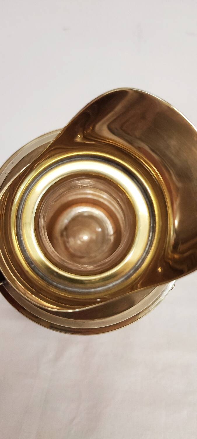 Brass and wood thermos. Spain, 1960s.