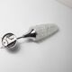 Torch wall lampof the 60s in silver and glass