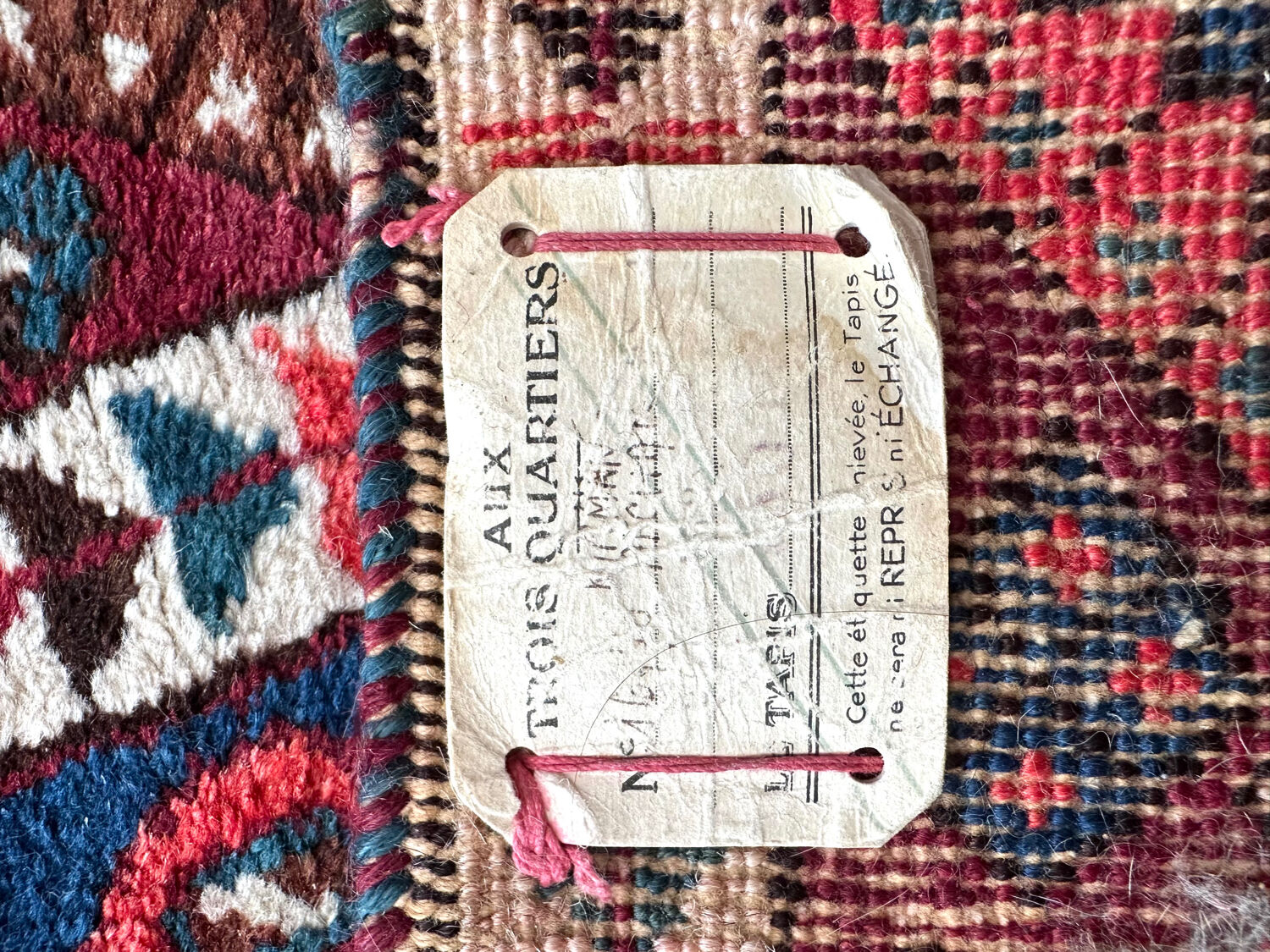 Vintage Shiraz Persian Carpet – House "Aux Trois Quartiers" – Knot wool