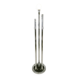 Lampadaire dimmable avec porte-manteau en laiton chromé