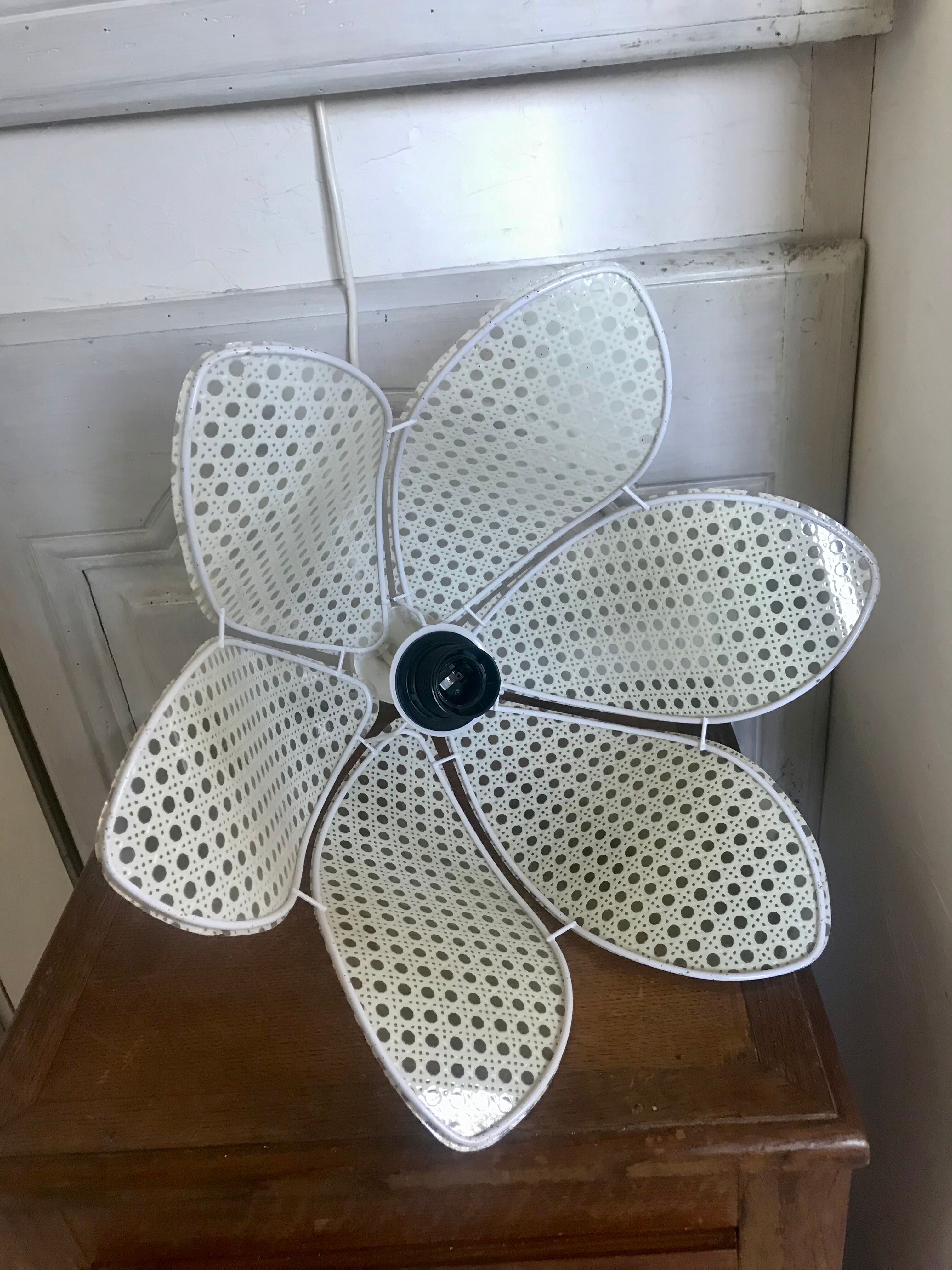 Vintage canine rattan hanging