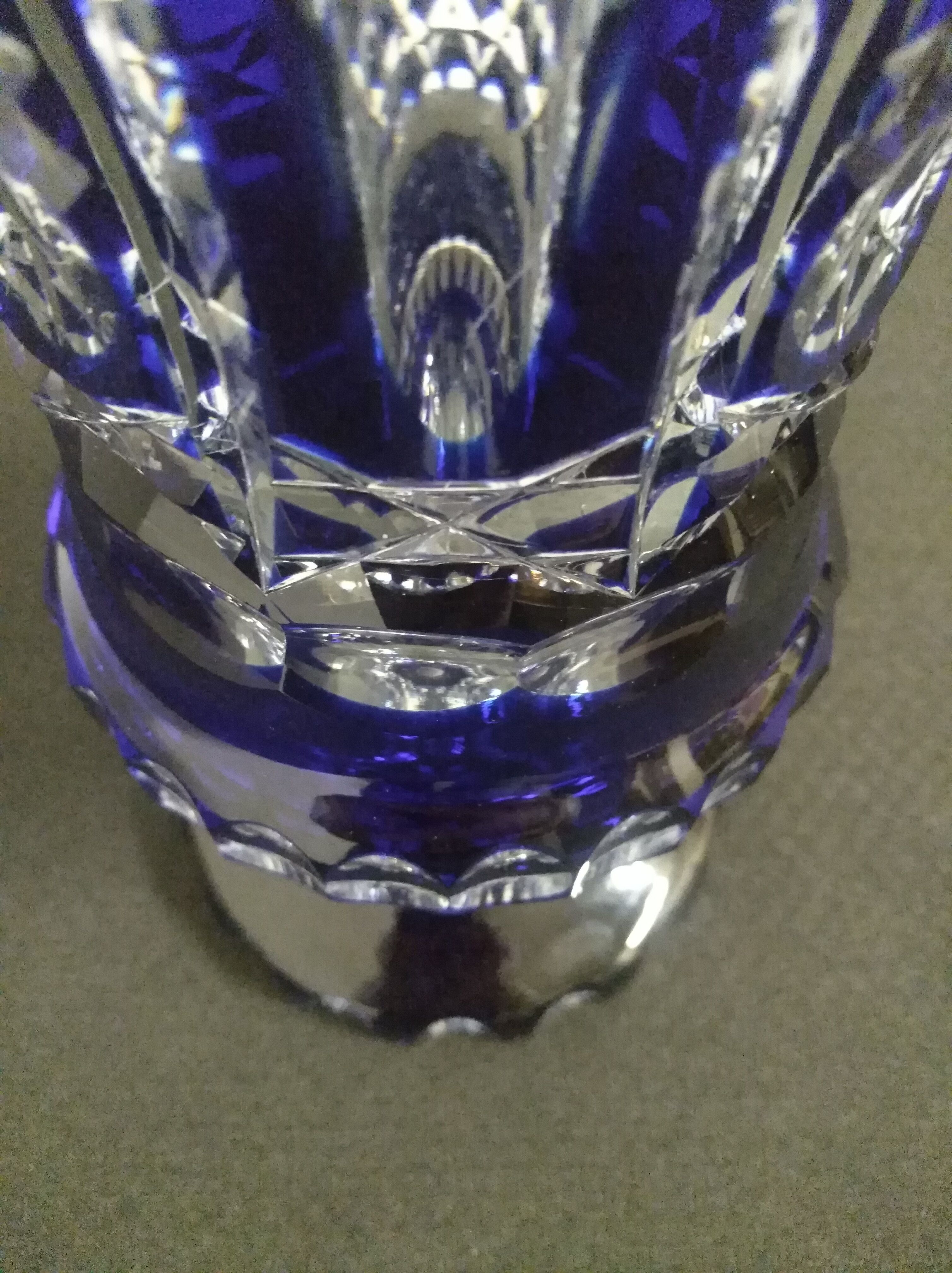 Cut crystal vase