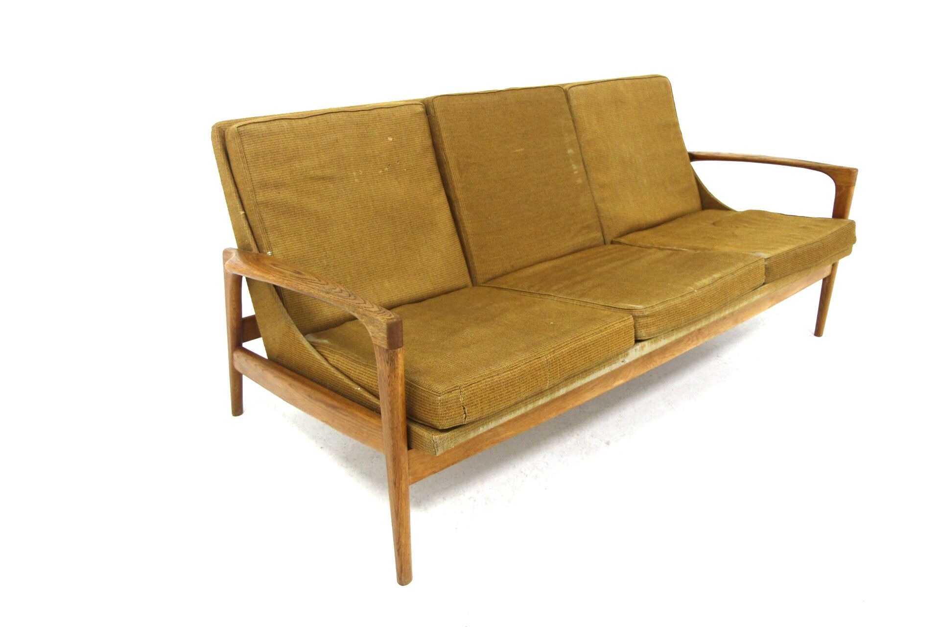 Scandinavian oak sofa, Johannes Andersen, Trensum, Sweden, 1960