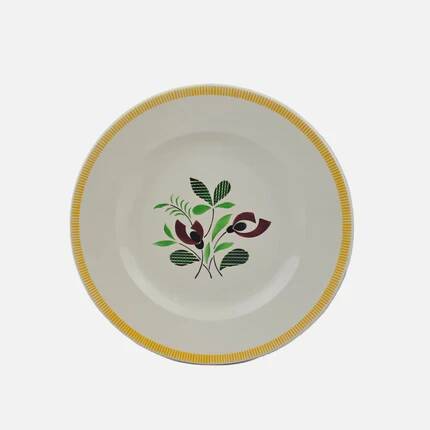 Large vintage plate model Pablo Digoin Sarreguemines