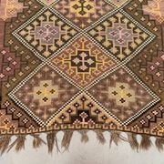 Vintage Turkish Kilim 377x152 cm wool kelim rug large