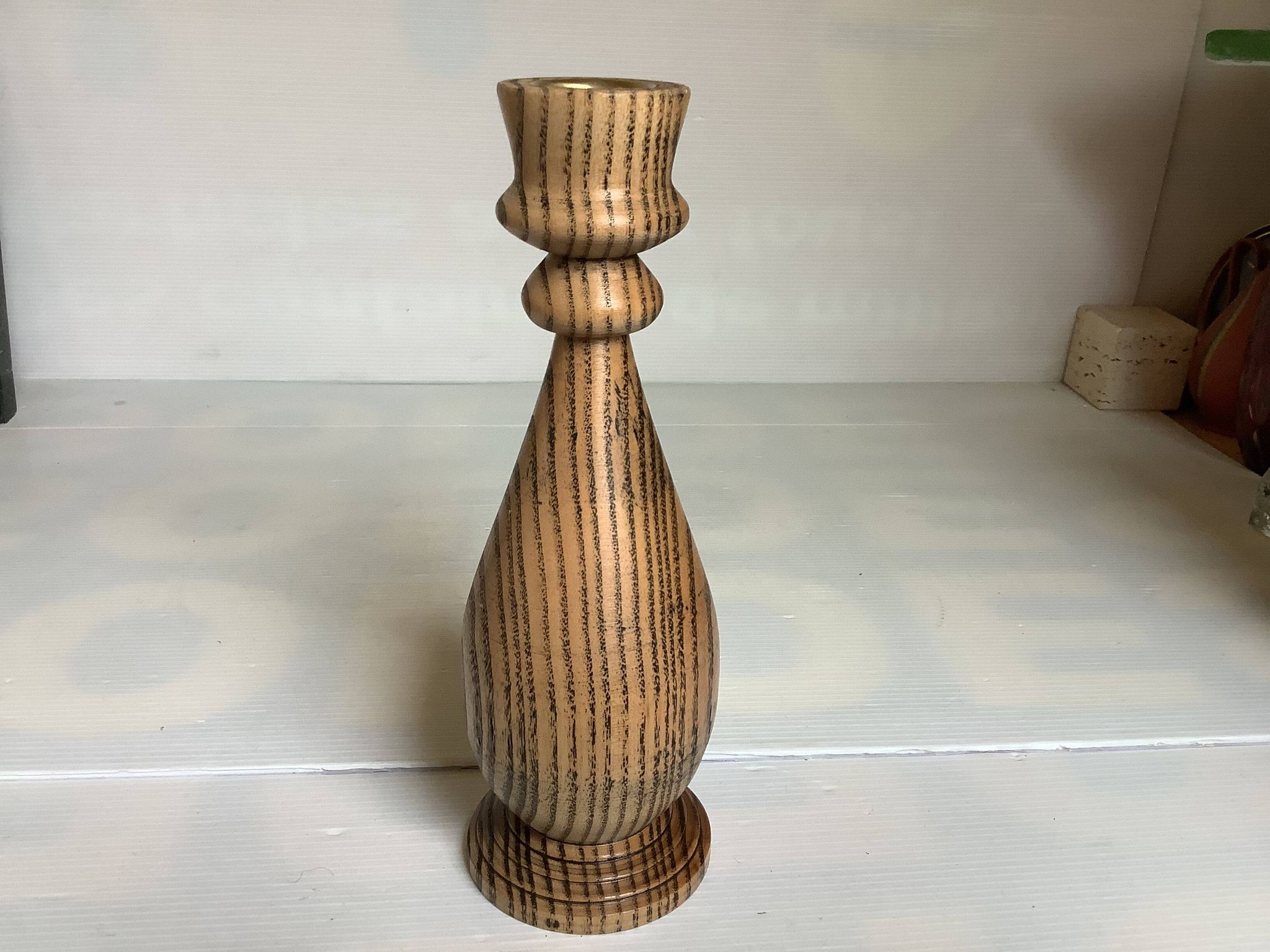 Wooden candlestick Nopjes woodturning handmade