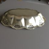 silver metal bread basket