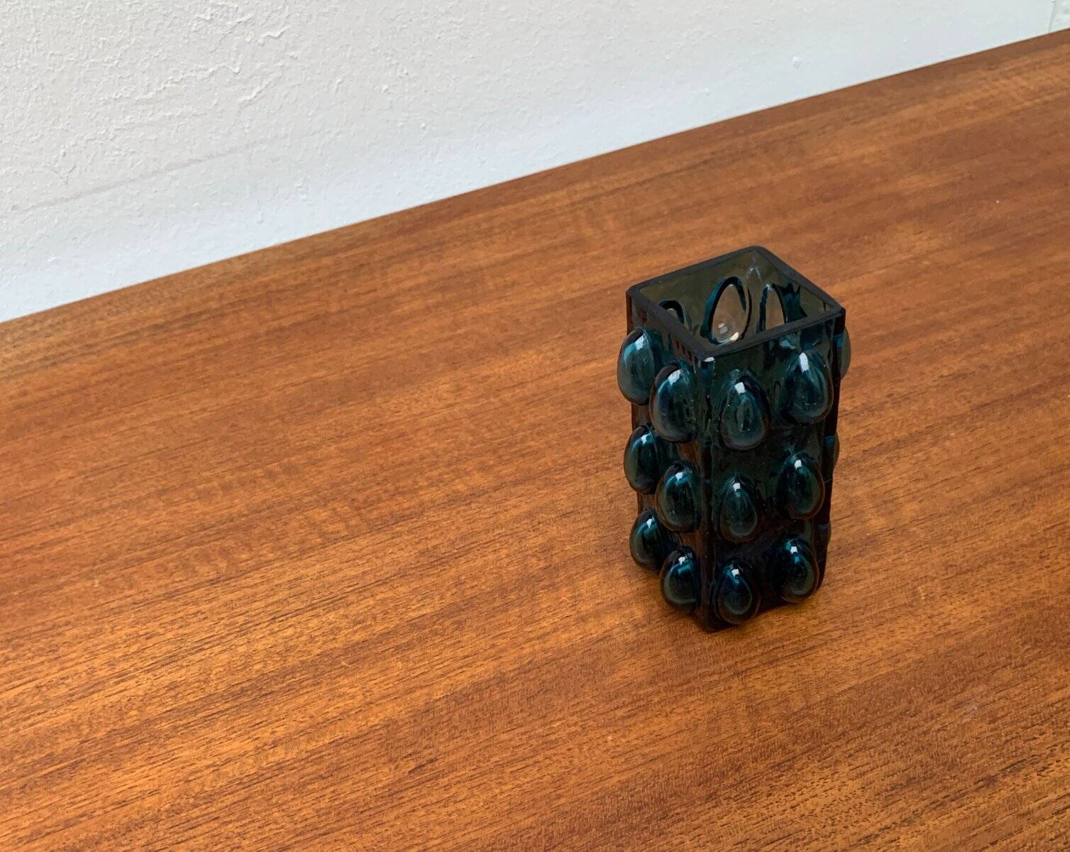 Bubble glass vase from the mid-century Scandinavian space age by Wilhelm Braun-Feldweg for Hirschberg, 1960s.