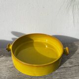 Fire-earth glazed ceramic salad bowl