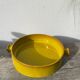 Fire-earth glazed ceramic salad bowl