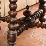 Louis XIII style chair in solid mahogany