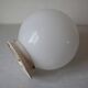 Old ceiling light fixture globe ball sphere in opaline glass retro decor