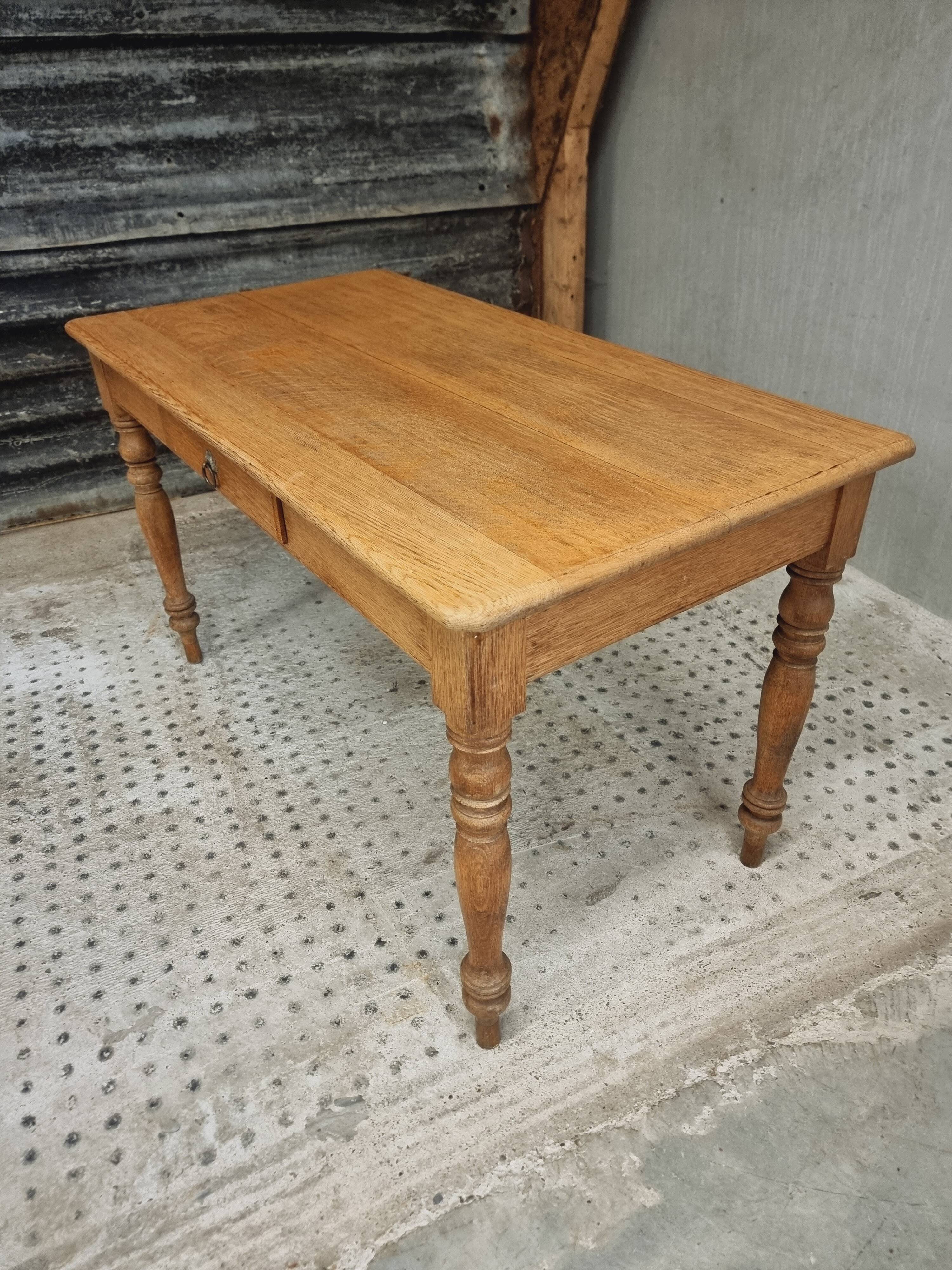 Antique oak table dining table kitchen table 69 x 130 cm