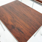 Rosewood and metal nesting tables, The Netherlands 1960's