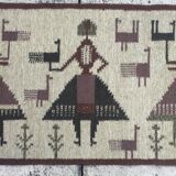 Swedish flat weave rug 1950