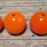 Vintage orange glass lampshade