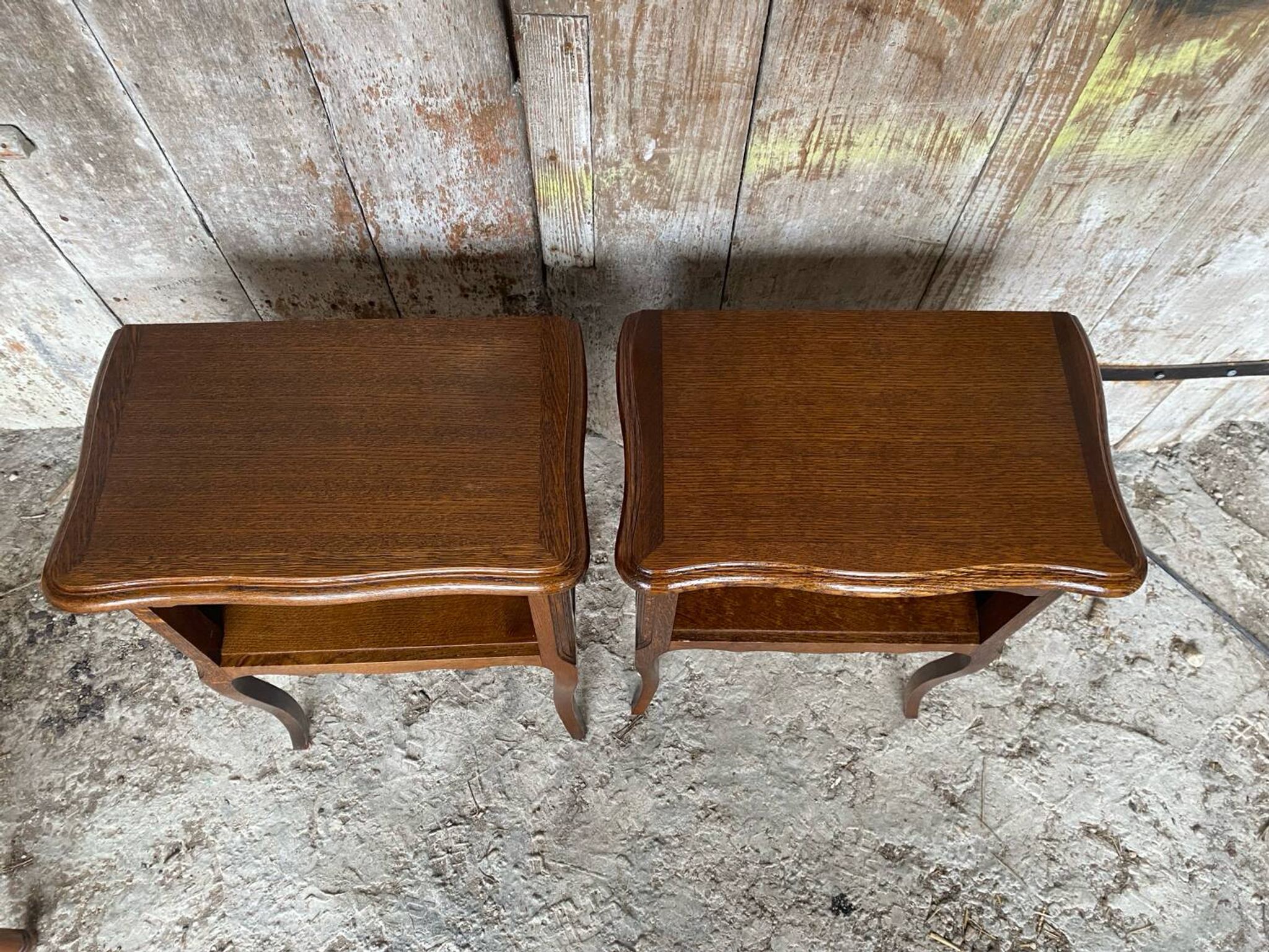 Louis XV Style Nightstand with Drawer + Vintage Case #D50