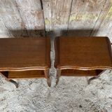 Louis XV Style Nightstand with Drawer + Vintage Case #D50