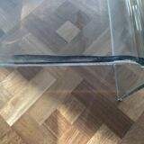Large glass coffee table – fiam style, vintage