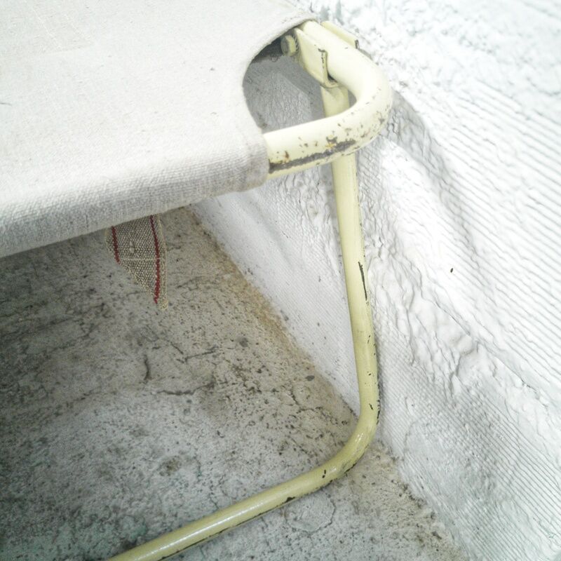 Canvas military camp bed