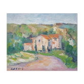 Peinture de Nagao Usui "Un mas en Provence"