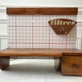 Vintage pine coffee kitchen shelf 70s