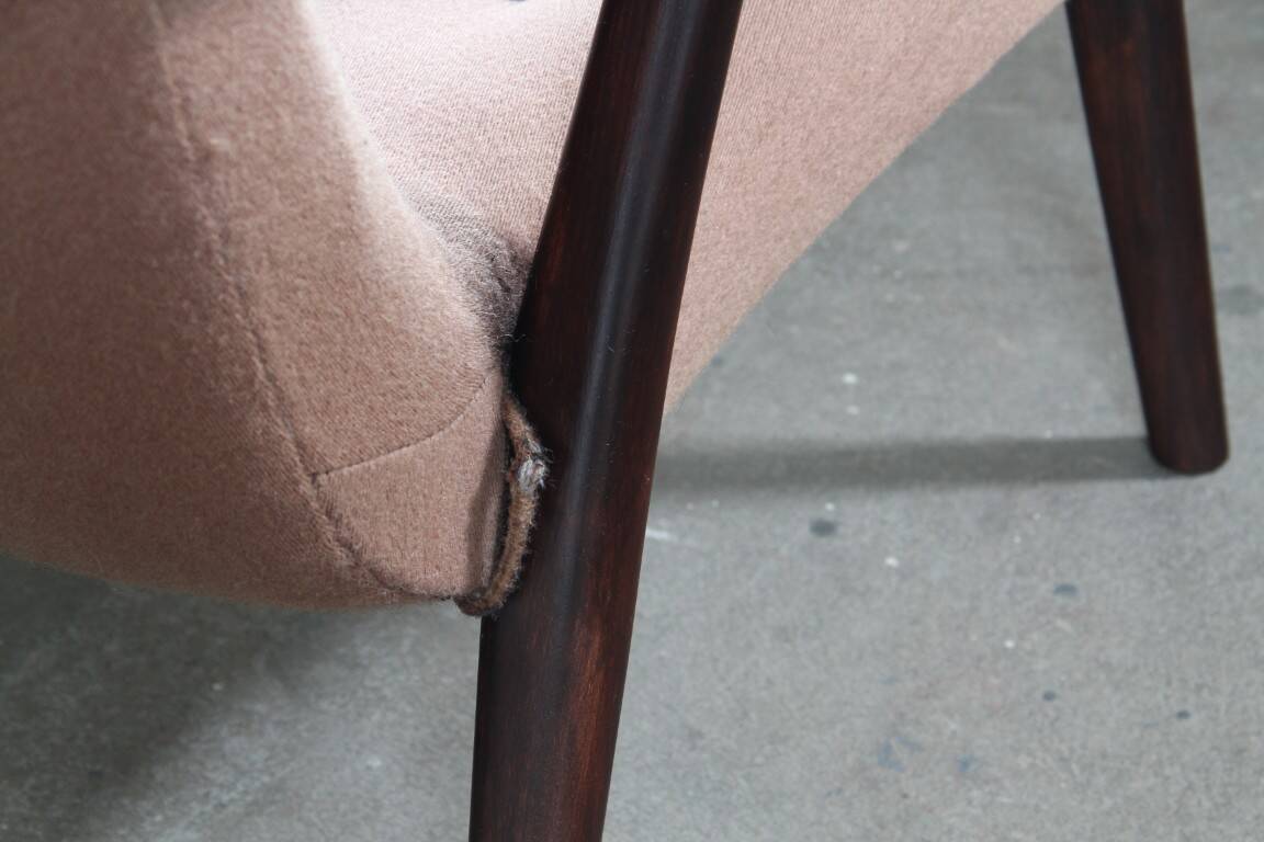 Vintage mid-century lounge chair Danish style of Arctander or Henry Schubell