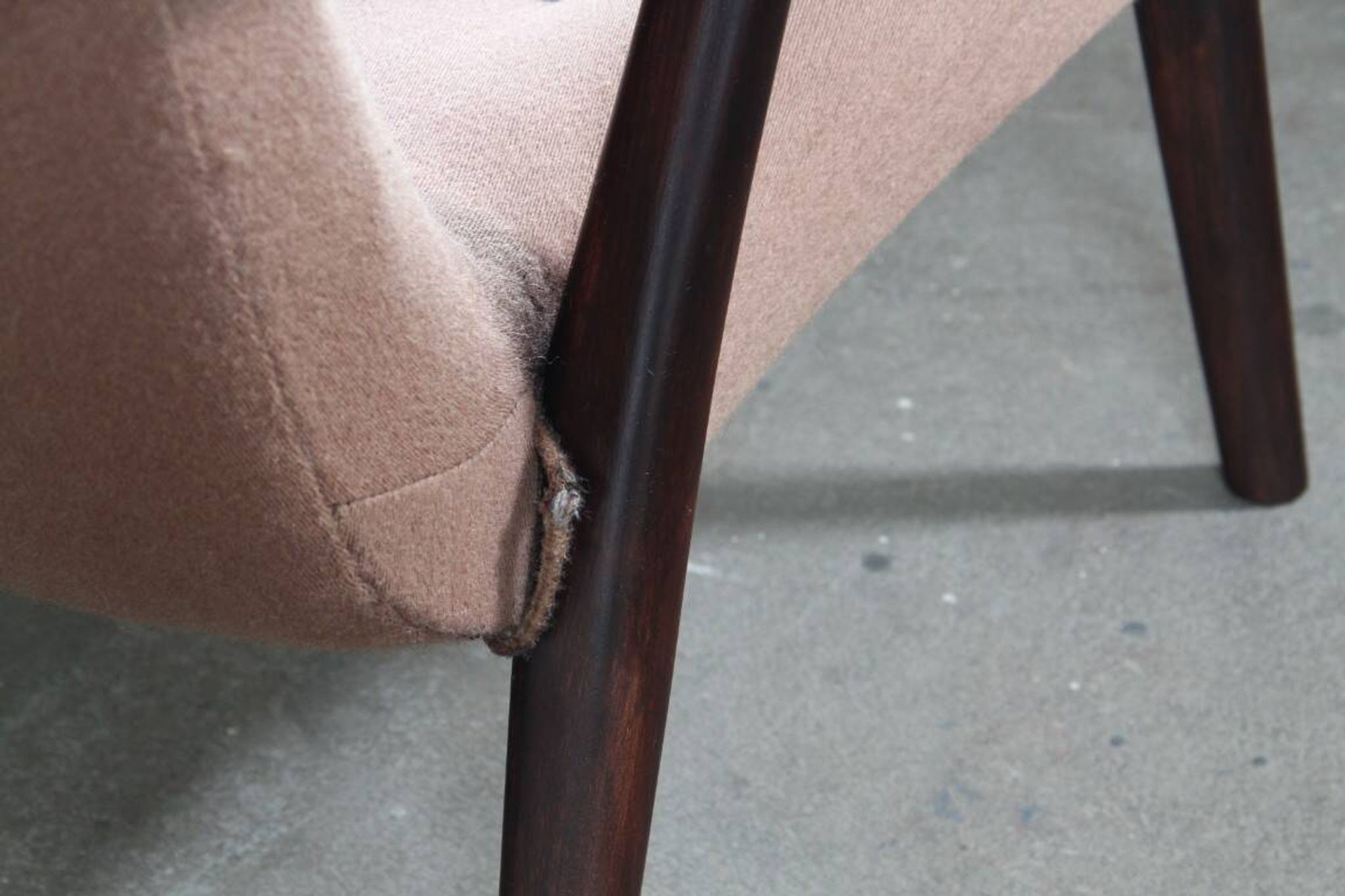 Vintage mid-century lounge chair Danish style of Arctander or Henry Schubell